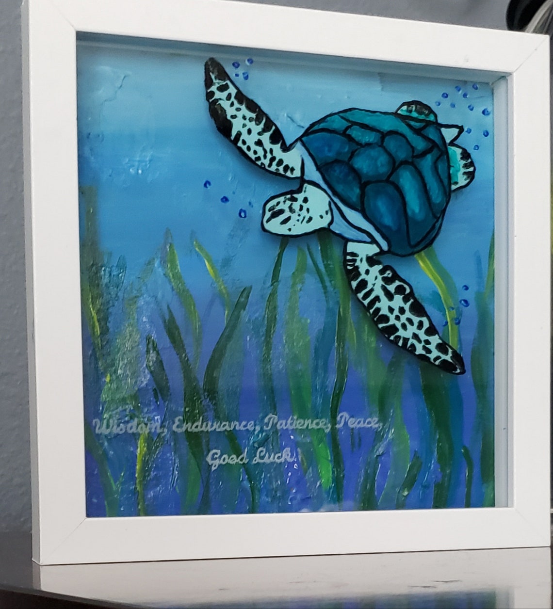 Custom Ocean Themed Shadow Box Engraved Etsy