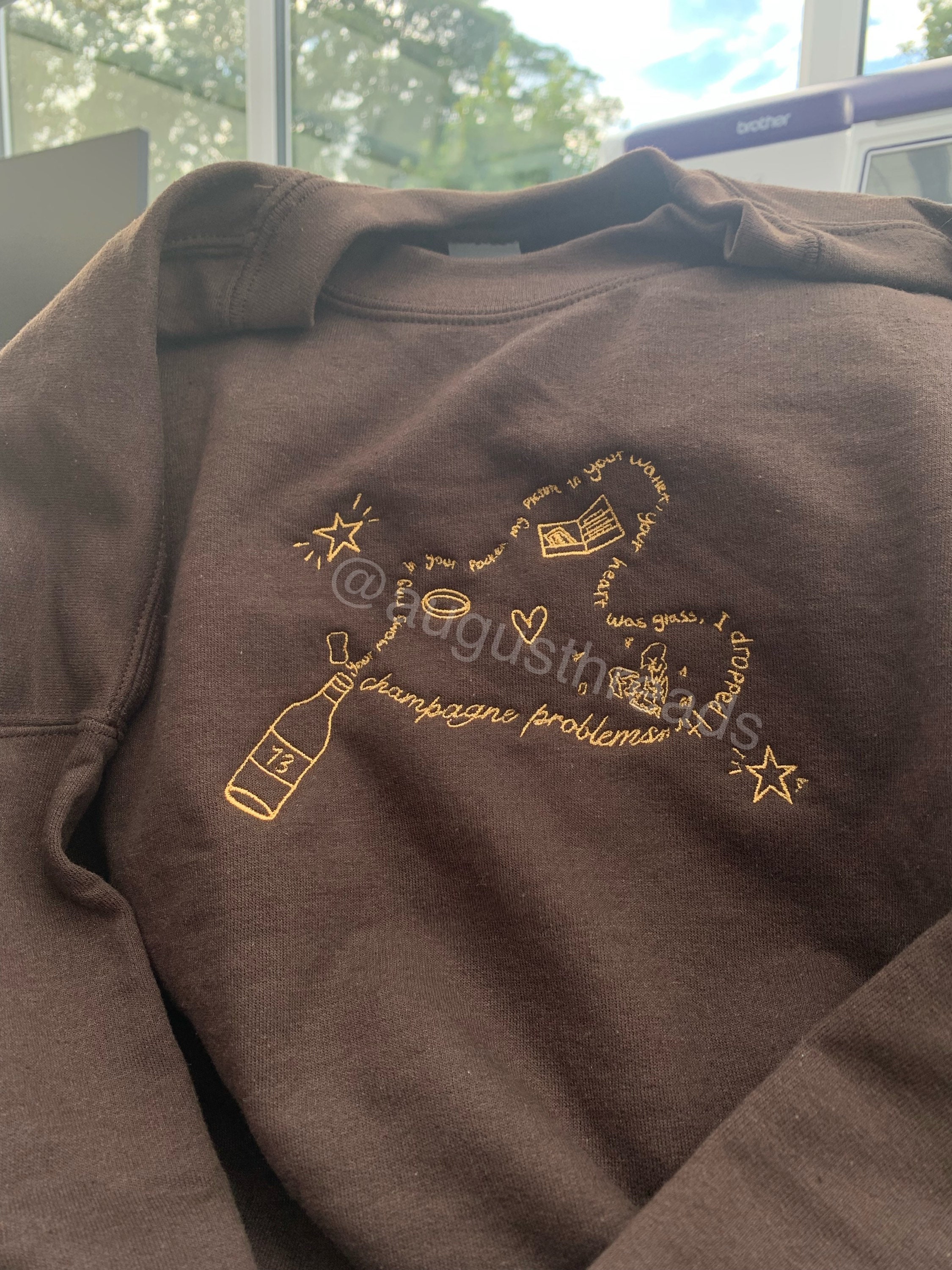 Taylor Swift Champagne Problems Embroidered Sweatshirt / - Etsy UK
