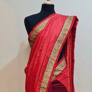 Simple party shop wear saree images
