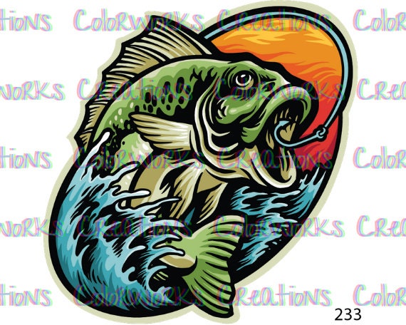 Fish Laser Printed Waterslide Decal for Tumblers Ready to Use - Etsy