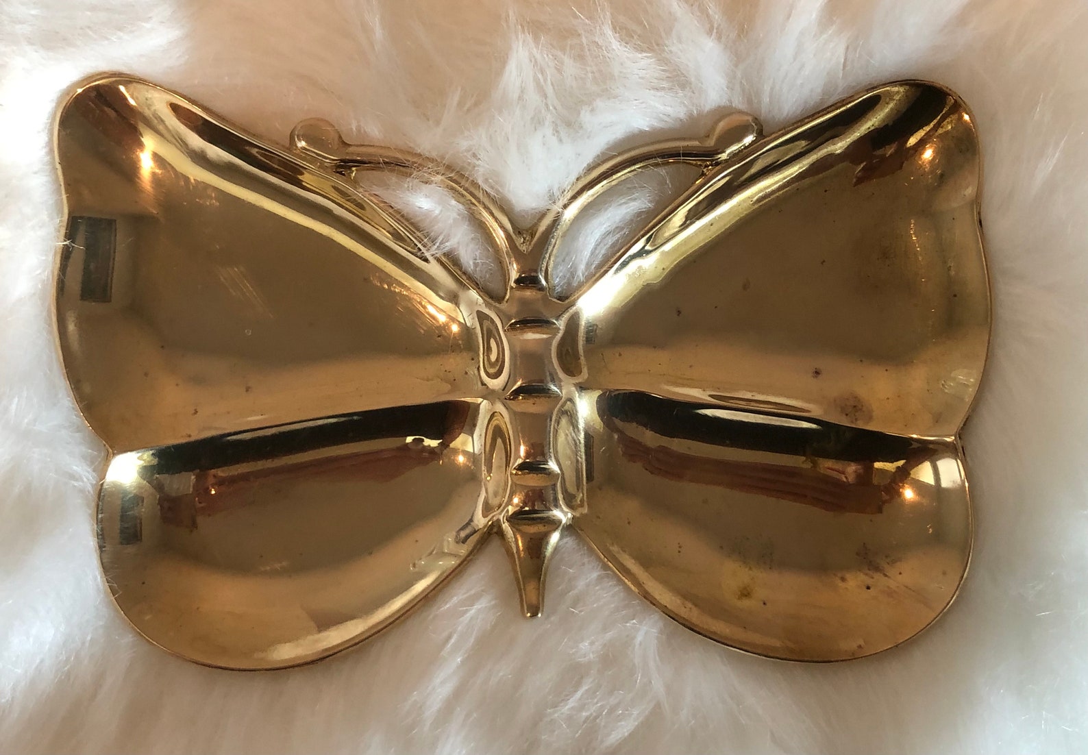 Vintage brass butterfly trinket dish Etsy