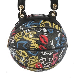 Luxury Graffiti Basket Ball bag