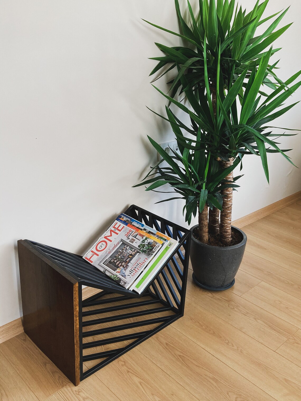 Unique Natural Wooden & Metal Leg Coffee Table Rustic Style | Etsy