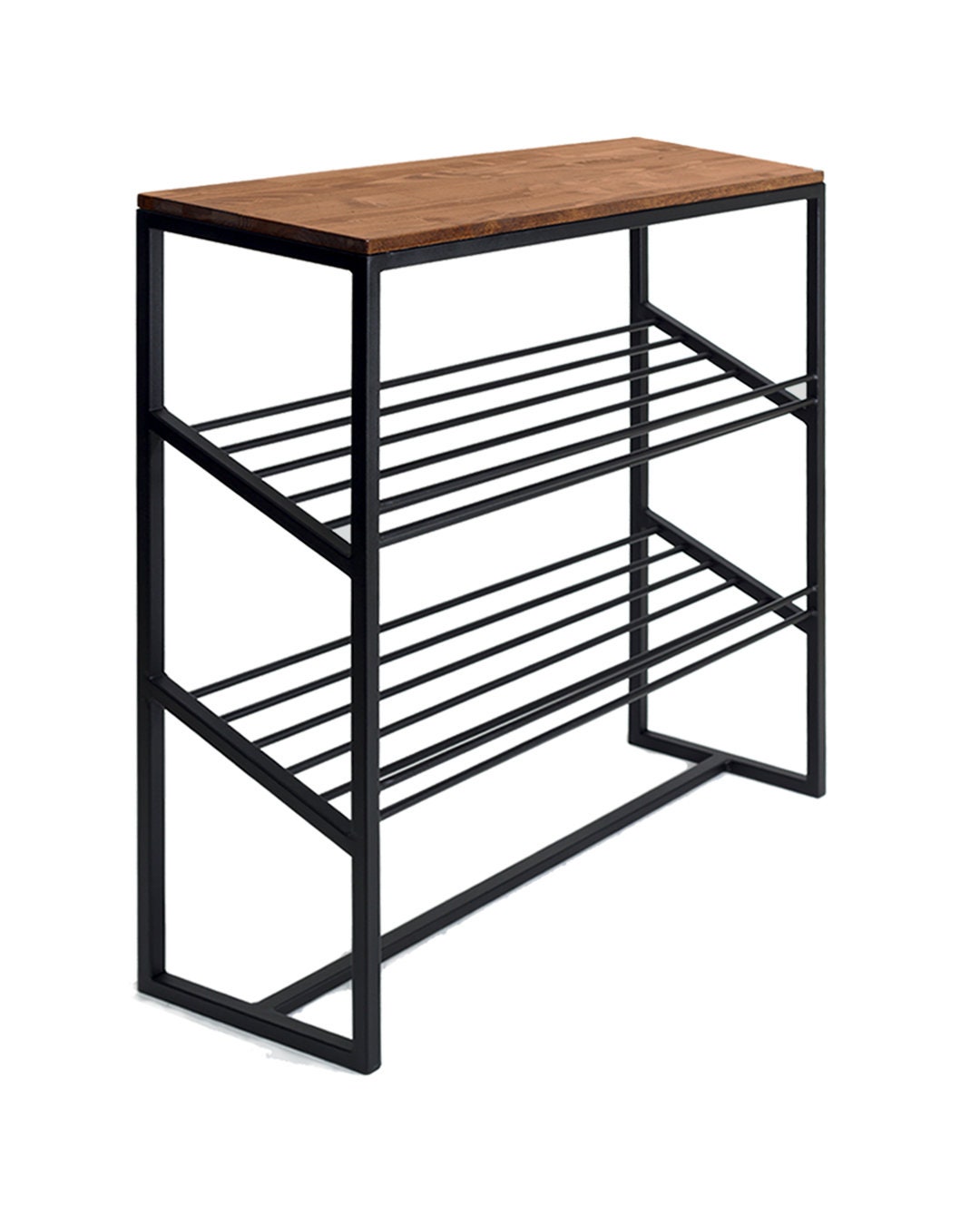 Estante de zapatos rústico 2 niveles zapato de diseño de | Etsy