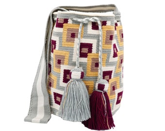 Top Wayuu Bags from Colombia | Wayuu Mochila Bags Handmade |  Colombian Beach Bags  | Crochet Bucket Bag Purse | Bag Wayuu | Colorful Bags