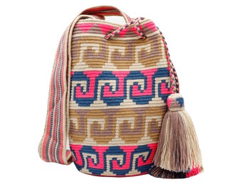 Best Wayuu and Colombian Bags, Colorful Crochet Tote Bag, Crochet Beach Bag, Crossbody Bags for Women, Top Bucket Bag Purse, Mochila Bag