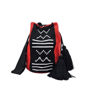 Bolso Wayuu auténtico, mochila colombiana hecha a mano, bolso cruzado de crochet, bolso estilo boho, bolso de hombro colorido, bolso de viaje elegante