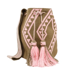 Bestseller WAYUU Bag Handmade, Large Crochet Cross Body Bag, Original Colombian Bucket Bag, Crochet Purse Handmade, Cute Crochet Tote Bag