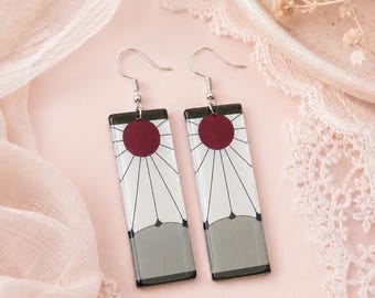 Anime Hanafuda Earrings | Japanese Jewelry | Sun ray Cosplay Earring