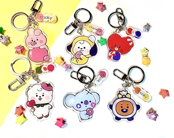 BT21 nyckelring i akryl med babymotiv