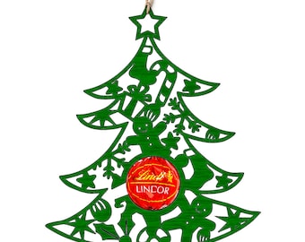 Kerstboom met chocolade -Lindor-, Kerstboom chocolade houder, Kerstversiering, Kerst Ornament SVG Bundel, Laser Cut DXF