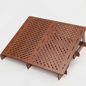Wood Laptop Stand for Desk Wooden Computer, DXF, SVG, Laser cut