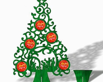 Kerstboom met chocolade -Lindor-, kerstboom chocolade houder, kerstversiering, kerstornament SVG bundel, DXF