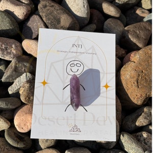 INTJ Crystal, Healing Crystals for The Architect, MBTI Gemstones, Amethyst for Insight and Focus, Friendship Gift, Perfect Party Favor