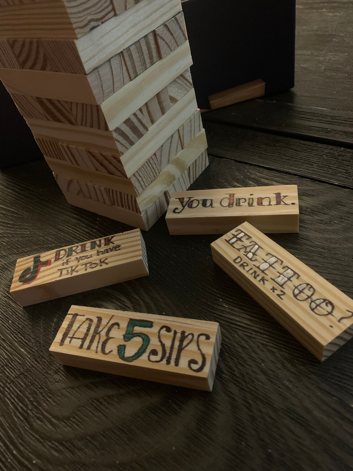 Drunk Jenga Etsy