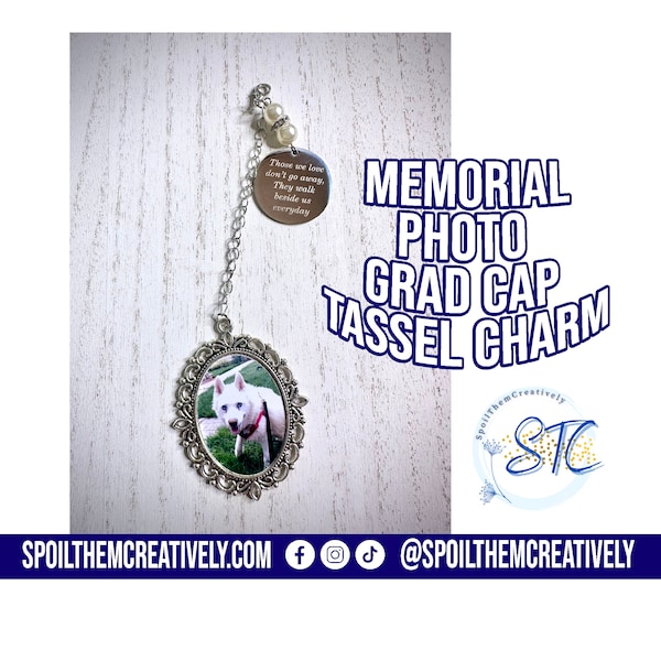 Graduation Cap Memorial Charm Etsy