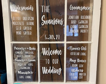 WEDDING WINDOW Lettering Only / Vinyl for Custom Wedding Windows / DIY Your Own Wedding Window