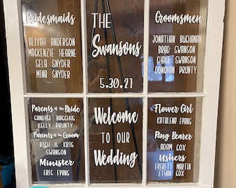 WEDDING WINDOW Lettering Only / Vinyl for Custom Wedding Windows / DIY Your Own Wedding Window