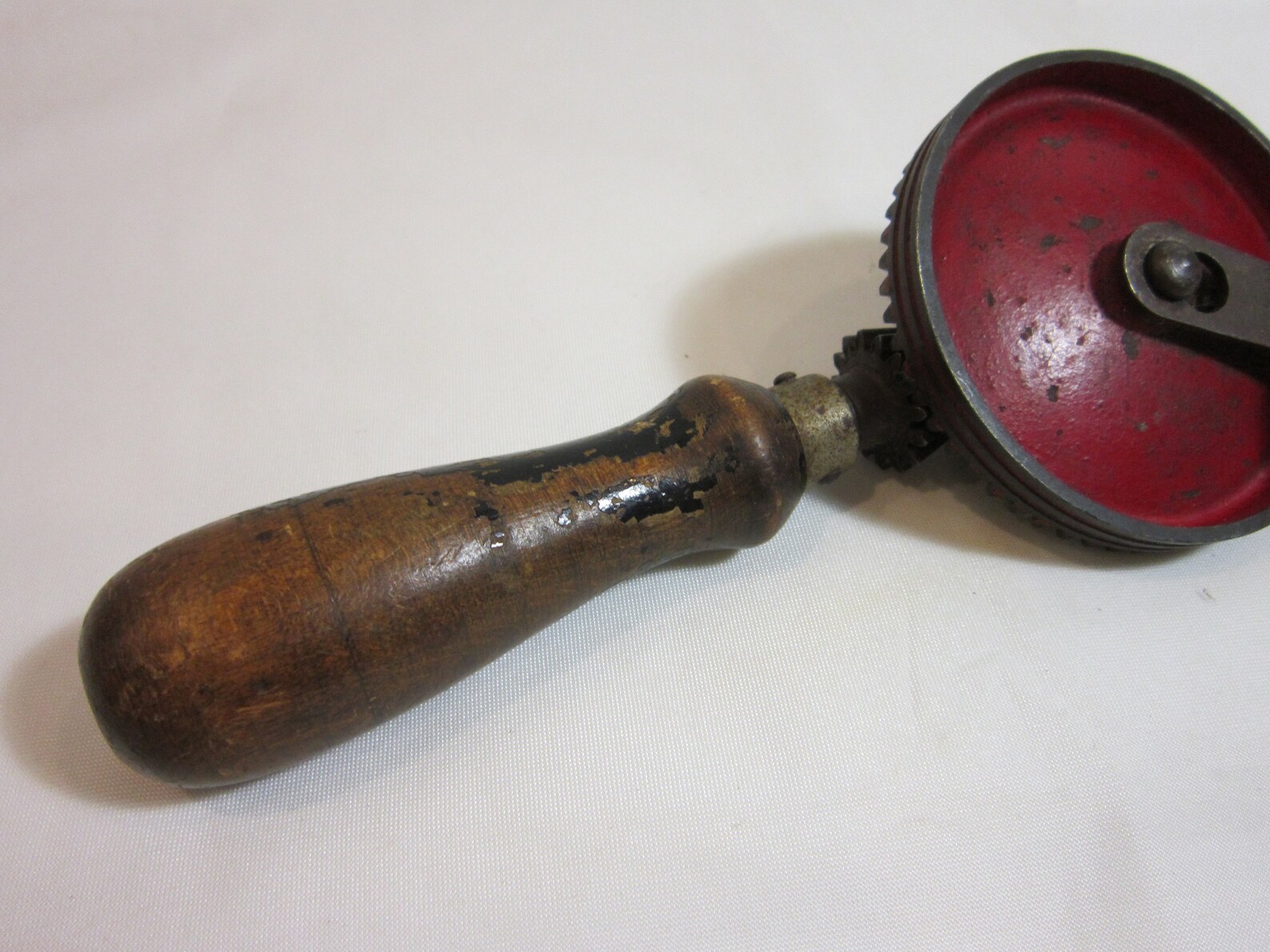 Vintage Hand Crank Drill Manual Drill with Bright Red Center Etsy