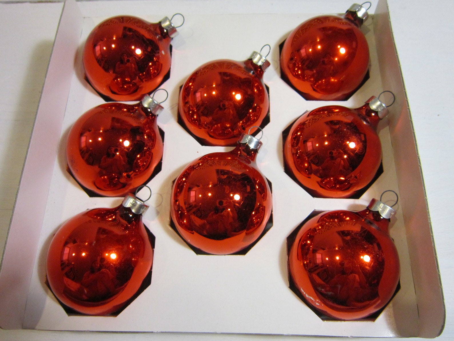 Vintage Holly Brand Christmas Tree Glass Ornaments 4 Boxes Etsy