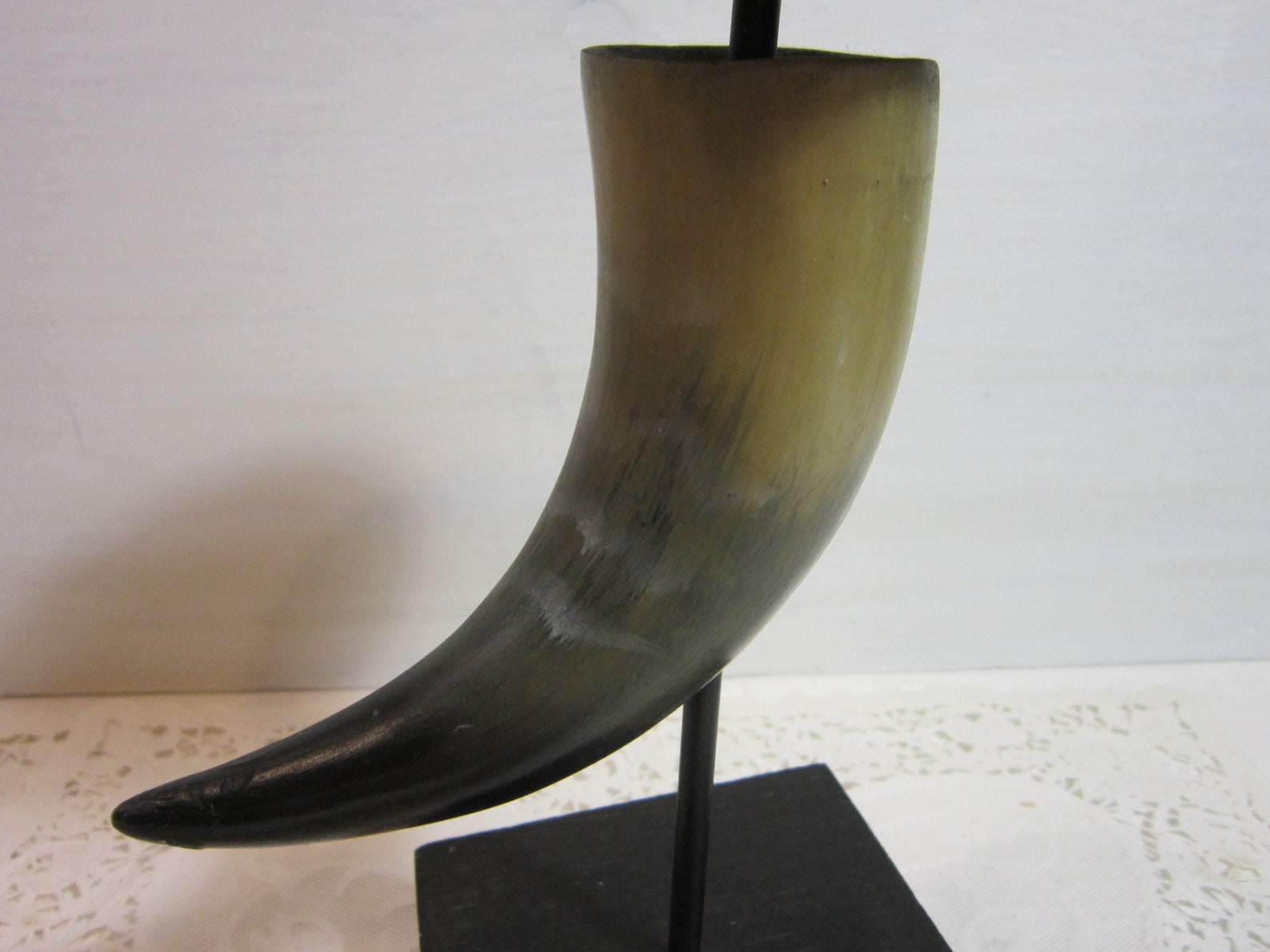 Vintage Animal Horn Pillar Candle Holder Horn Candleholder Etsy