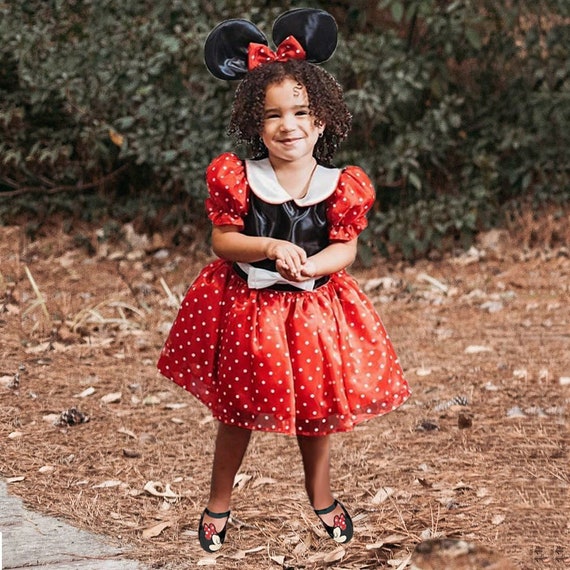 Disney - Disfraz infantil de Minnie Mouse para bebé, color rojo