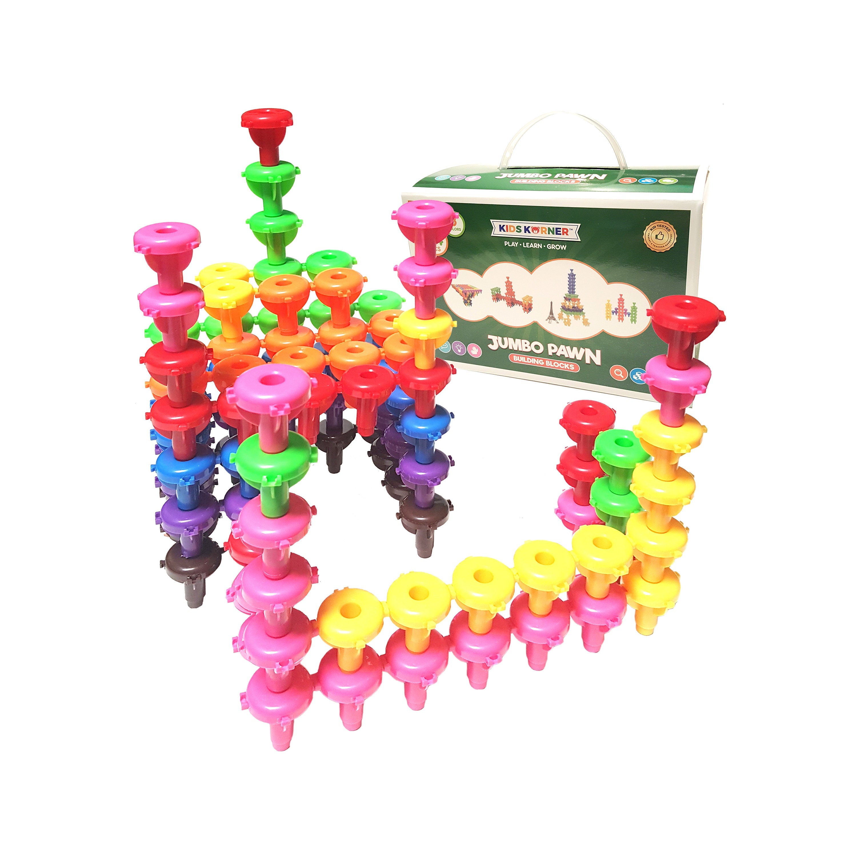 Stack It Peg Game with Board Occupational Therapy for Autism (1 Board and 30 Pegs)