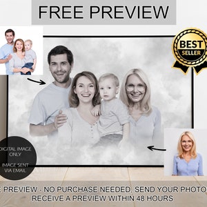 Combine Photos Add Person to Photo Merge Photos Remove Photo Edit Add Deceased to Photo Custom Family Portrait Loved Ones Gift Fathers Day