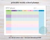 Printable Weekly School Planner: Homeschool Schedule (Digital Download)