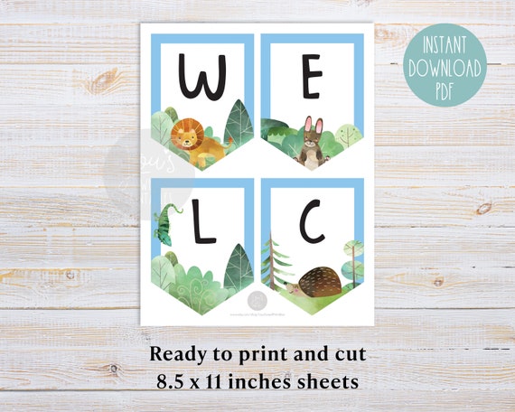 Amscan Woodland Welcome Bannergirlande – 4,5 Meter Langes Wald-Design, Bunt & Fröhlich Für Jede Feier