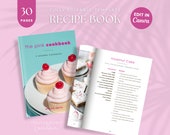 Pink Cookbook Template: Customizable Recipe Book (Canva, Digital Download)