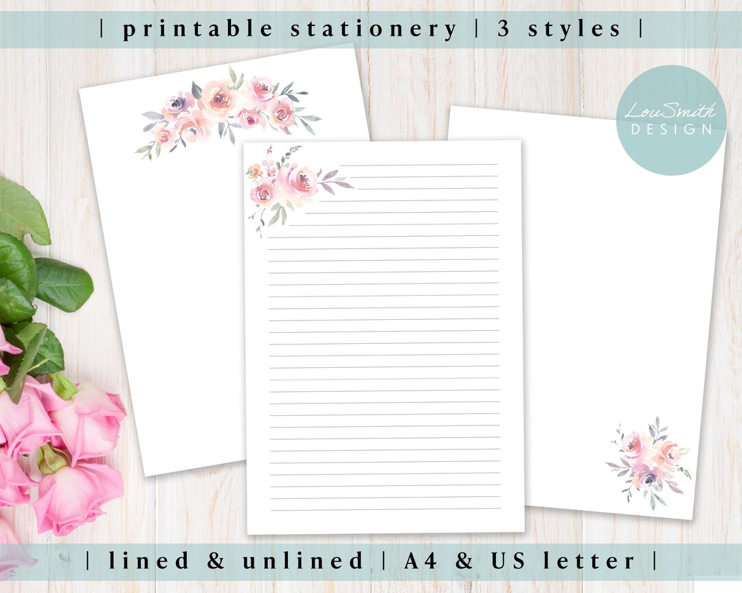Note paper stationery paper for letter writing printable writing paper