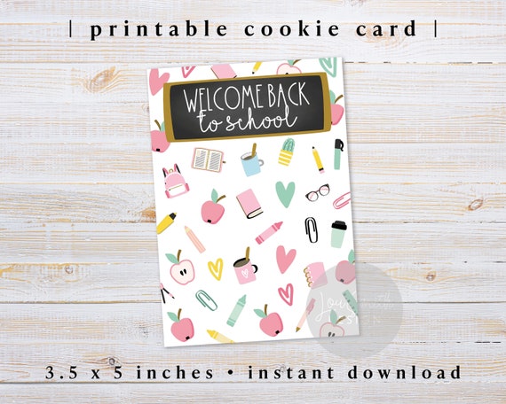 1st Day of School Welcome Back I'm So Happy to Bee In Your Class Teacher Student Back to School Printable Mini Cookie Card 3.5 X 5