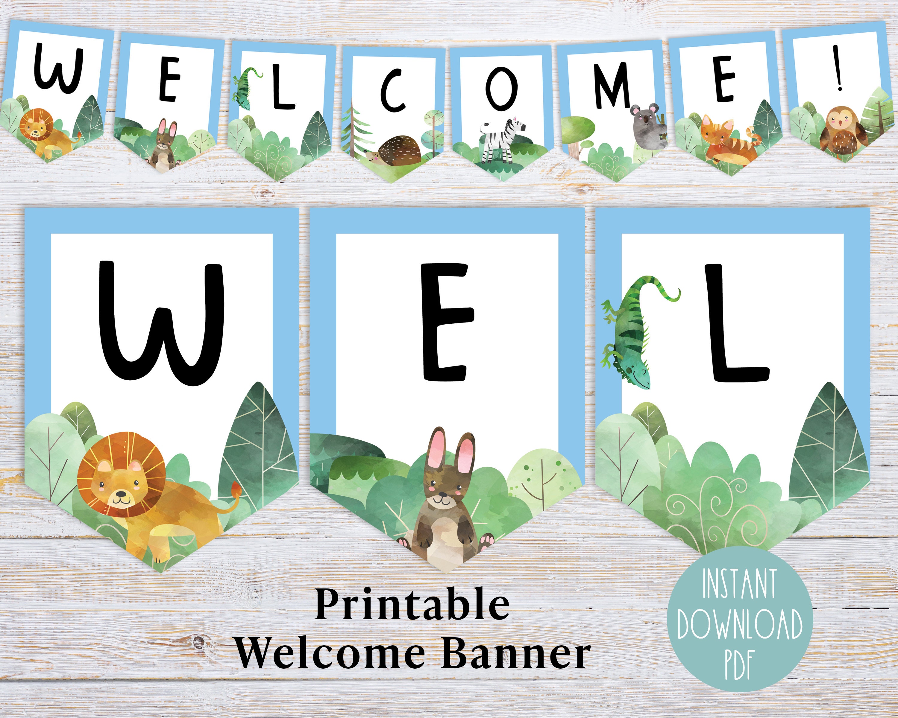 Banner Printable Sign, Kids Classroom Décor, Instant Digital