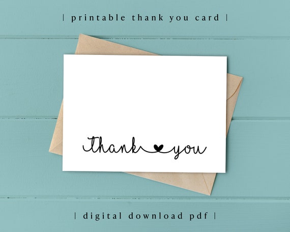 Thank You Card Template Free Printable