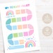 Printable Kids Reward Chart Printable Rainbow Sticker Chart for Kids ...