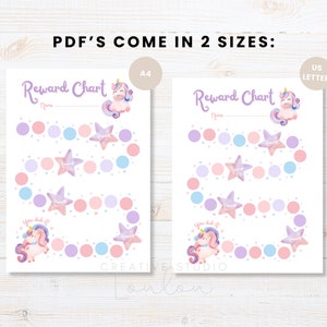 Reward Chart Printable Unicorn Sticker Chart Kids Behavior Chart ...