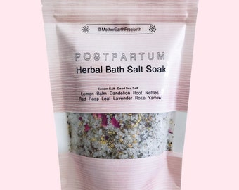Postpartum Herbal Bath Salt Blend - Cadeau voor nieuwe moeder