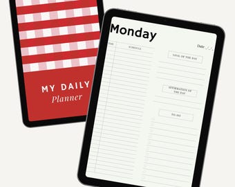 Daily Planner and Goal Setting Canva Template