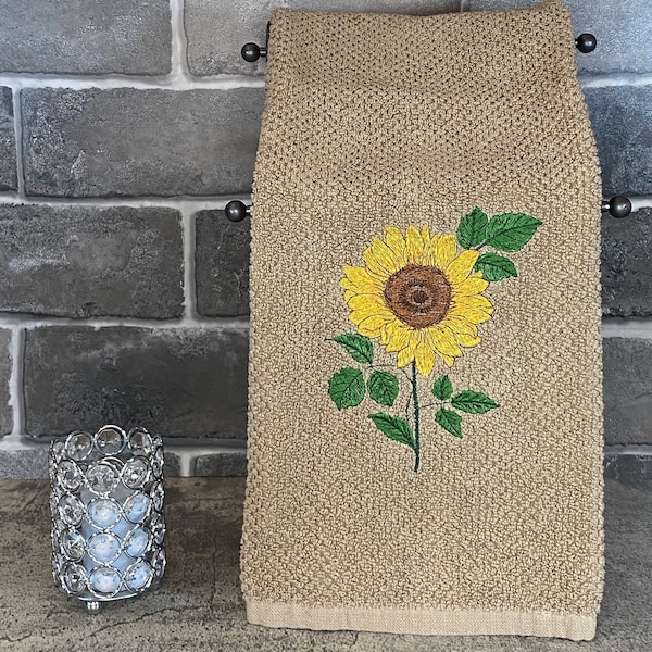 Sunflower - Embroidered Kitchen/Bathroom Hand Towel