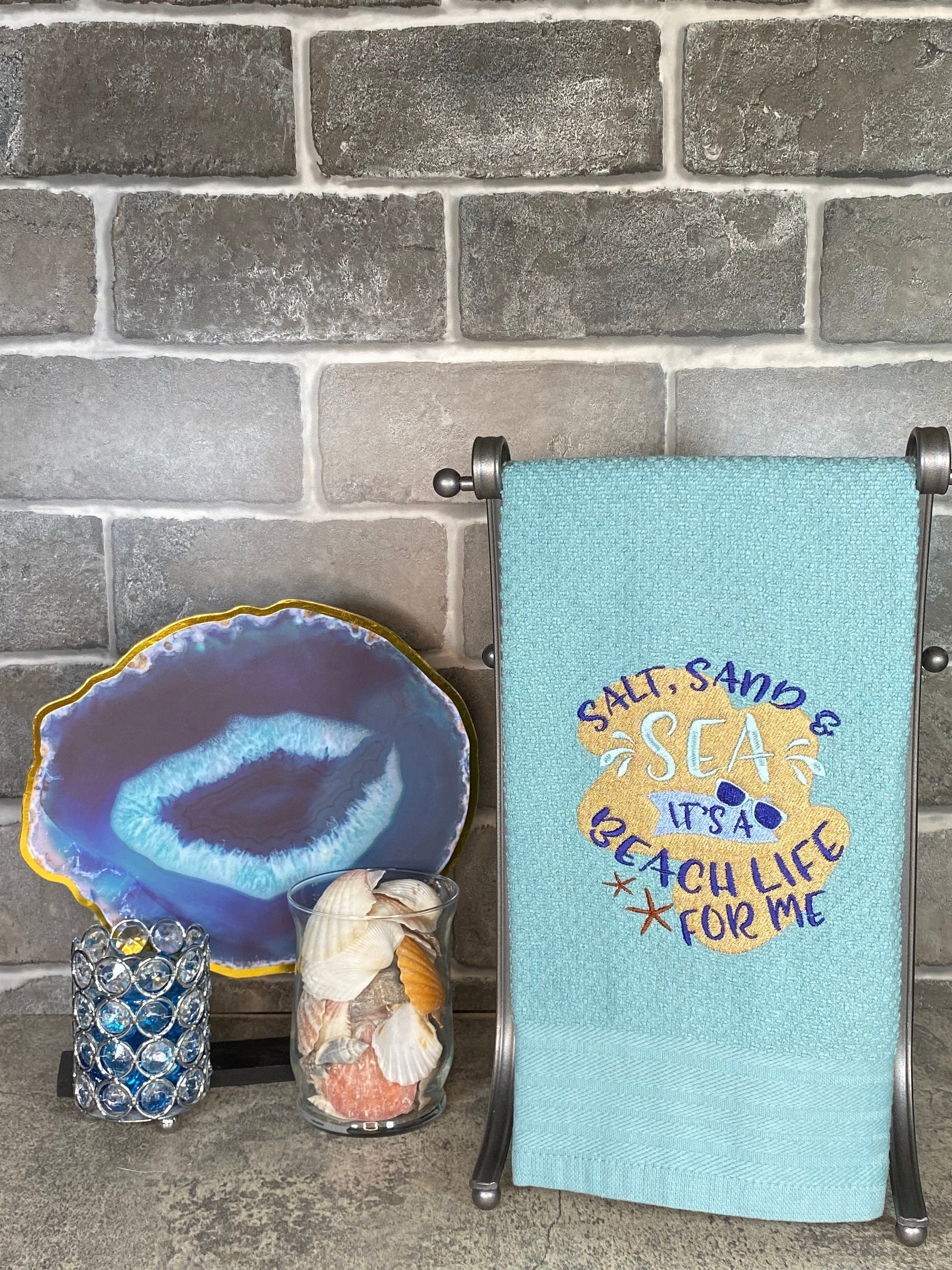 Besticktes Küchen/Badezimmerhandtuch Strandleben | Etsy