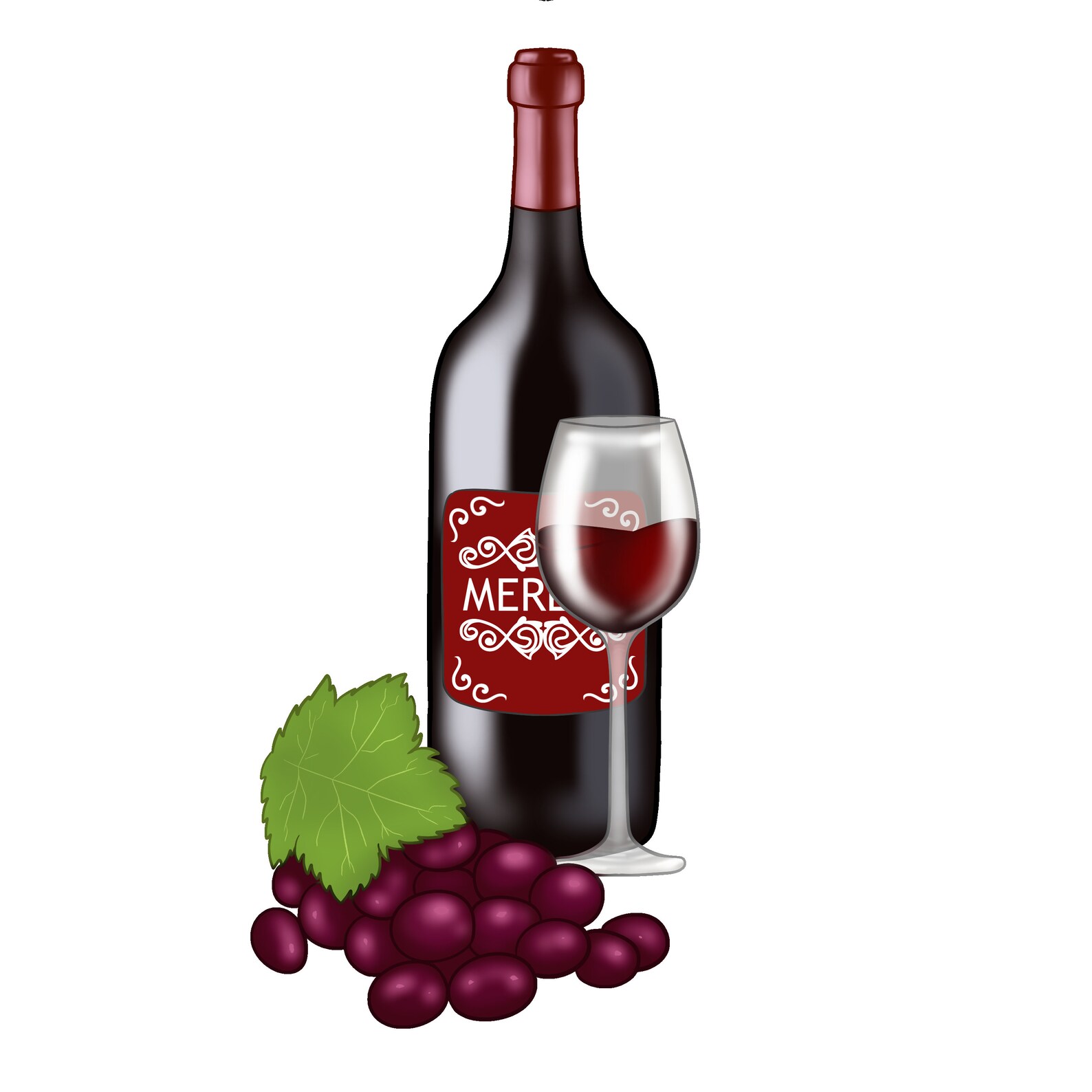 DIGITAL FILE Merlot Wine Bottle Machine Embroidery Design Etsy UK