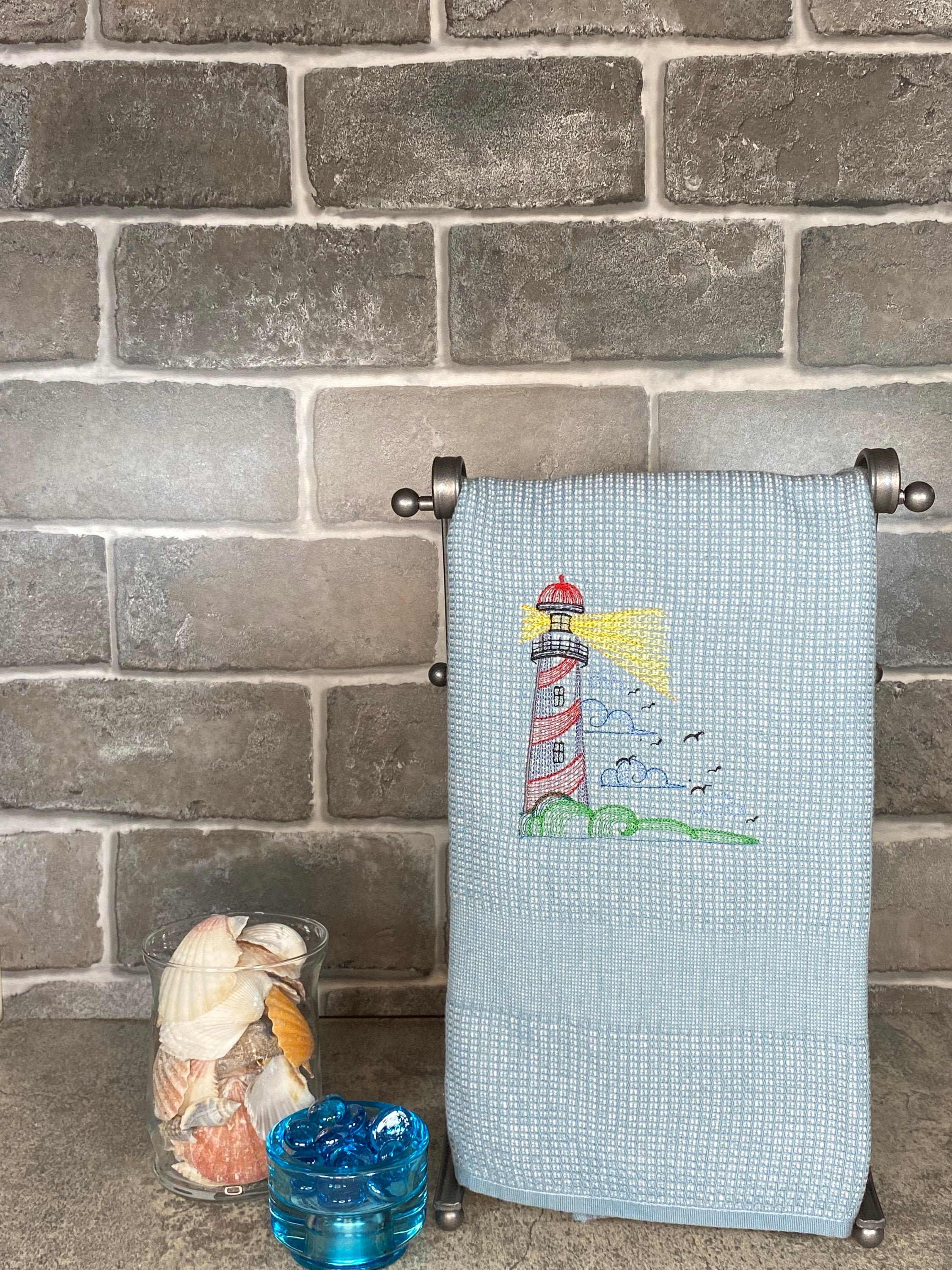 Cocina bordada/Toalla de mano de baño Faro | Etsy