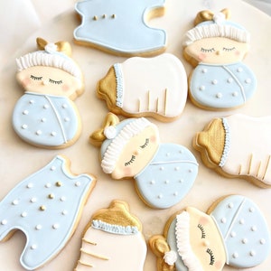 1/DZ Baby Shower Cookies Baby Outfit Cookies on Hangers 