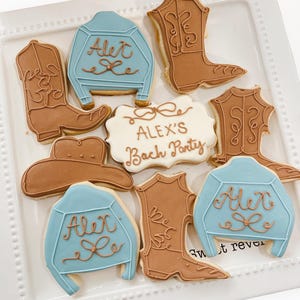 Cowgirl bachelorette cookies, western birthday cookies, rodeo cookies,Cowboy Decorated Cookies, Cowboy Hat , Royal Icing