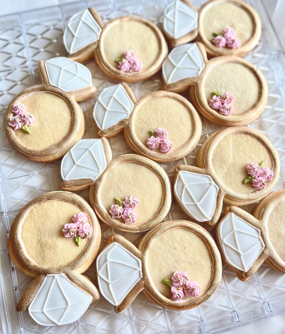 1 Dz. ini Diaond Rings Cookies! 6 Bags of 2 Cookies. Wedding, Bridal