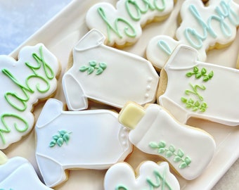 Baby Shower Cookies, Baby Clothes Cookies, Gender Reveal, Baby Dress Cookies, Cookies, Baby cookies, party favor cookies, baby shower gift