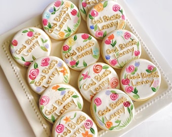 Baptism Cookies, baptism gift, baptism favors, custom cookies, sugar cookies, christening cookies, first communion cookies, christening