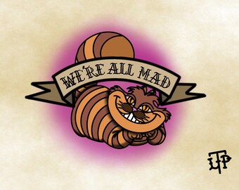Tatouage Chat De Cheshire Etsy