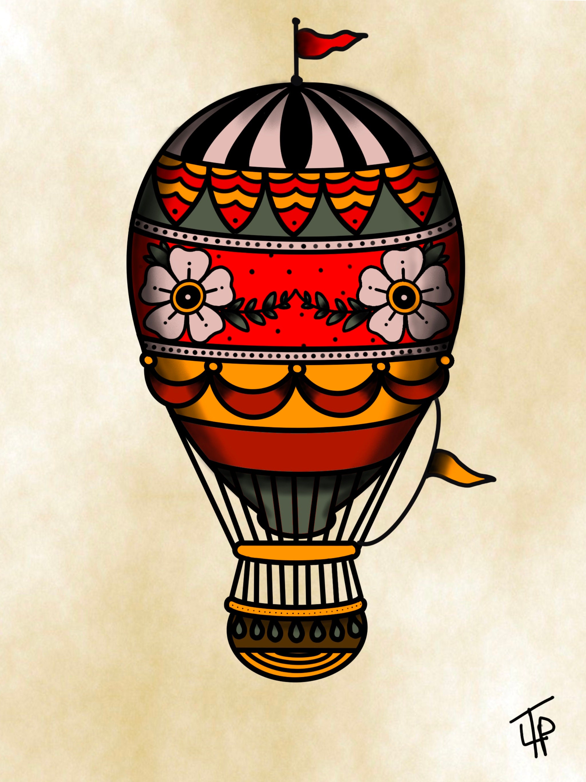 Discover 67+ traditional hot air balloon tattoo in.eteachers